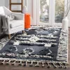 Safavieh Kenya Hand Made Area Rug, Charcoal / Ivory Bohemian Style Non-shedding In Gray