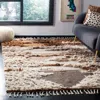 Safavieh Kenya Hand Made Area Rug, Grey / Brown Shag / Flokati Style Non-shedding In Multi