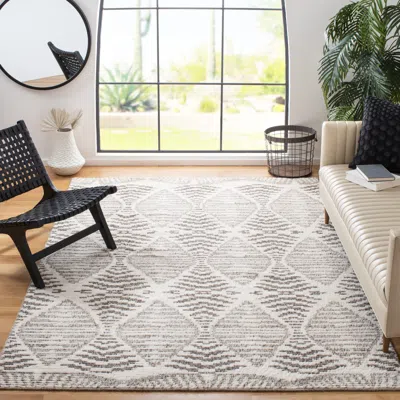 Safavieh Kenya Hand Made Area Rug, Grey / Ivory Transitional Style Non-shedding In Gray