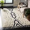Safavieh Kenya Hand Made Area Rug, Ivory / Black Blue Bohemian Style Non-shedding In Black