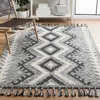 Safavieh Kenya Hand Made Area Rug, Ivory / Black Bohemian Style Non-shedding In Gray