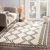 Safavieh Kenya Hand Made Area Rug, Ivory / Black Bohemian Style Non-shedding In White