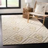 Safavieh Kenya Hand Made Area Rug, Ivory / Gold Transitional Style Non-shedding In White