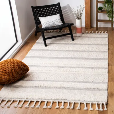 Safavieh Kenya Hand Made Area Rug, Ivory / Grey Bohemian Style Non-shedding