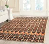 Safavieh Kenya Hand Made Area Rug, Orange / Black Bohemian Style Non-shedding In Orange