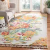 Safavieh Kenya Hand Made Area Rug, Orange / Light Grey Bohemian Style Non-shedding In White