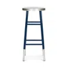 Safavieh Kenzie 30 Silver Dipped Barstool In Navy/silver