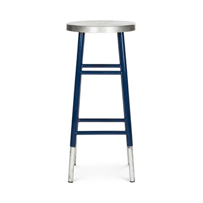 Safavieh Kenzie 30 Silver Dipped Barstool In Navy/silver