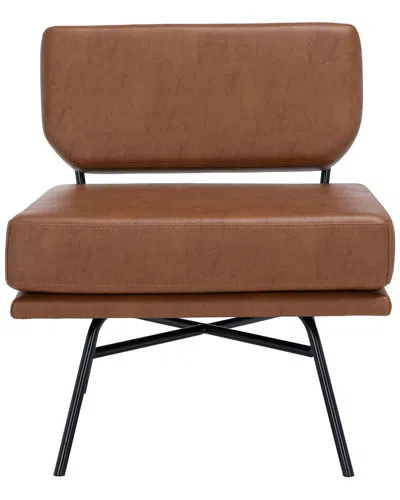Safavieh Kermit Cognac Accent Chair In Brown