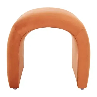 Safavieh Kibo Cushioned Ottoman In Orange