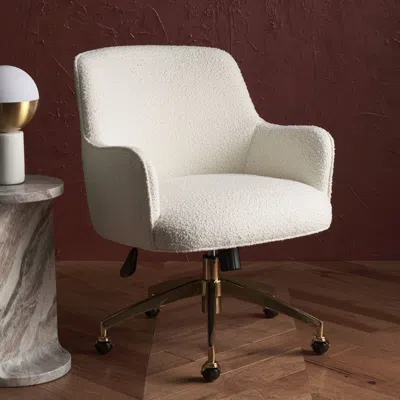 Safavieh Kierstin Adjustable Desk Chair In White