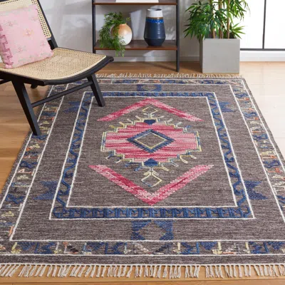 Safavieh Kilim Flat Weave Area Rug, Brown / Pink Bohemian Style Easy Care