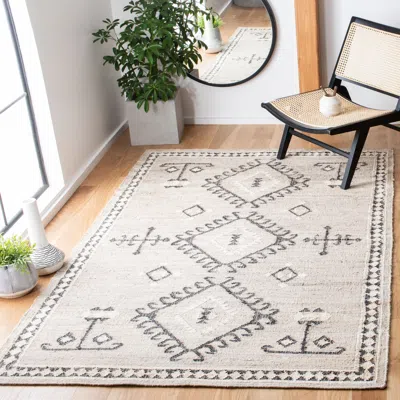 Safavieh Kilim Flat Weave Area Rug, Grey / Black Bohemian Style Easy Care In Neutral