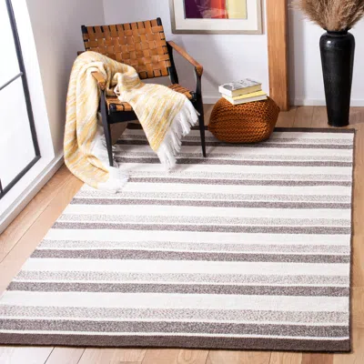 Safavieh Kilim Flat Weave Area Rug, Ivory / Brown Contemporary Style Easy Care In Multi