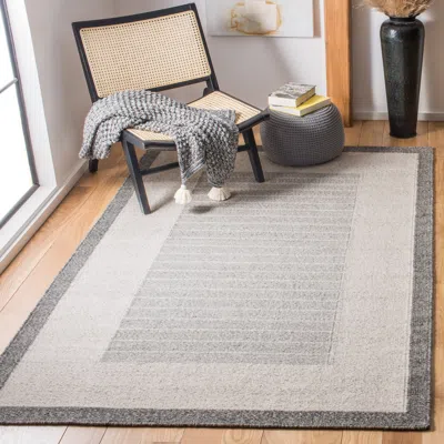 Safavieh Kilim Flat Weave Area Rug, Ivory / Grey Contemporary Style Easy Care In Gray