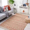 Safavieh Kilim Flat Weave Area Rug, Natural / Rust Bohemian Style Easy Care In Neutral