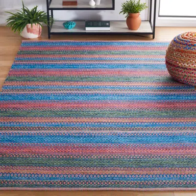 Safavieh Kilim Flat Weave Area Rug, Orange / Green Bohemian Style Easy Care In Multi