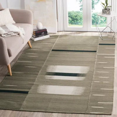 Safavieh Kilim Hand Made Area Rug, Beige Contemporary Style Non-shedding In Gray