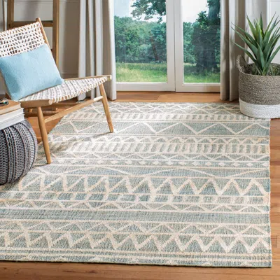 Safavieh Kilim Hand Made Area Rug, Blue / Beige Bohemian Style Non-shedding