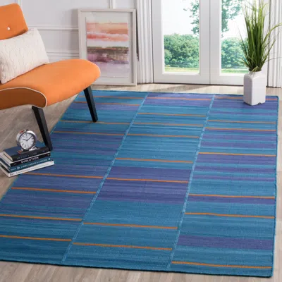 Safavieh Kilim Hand Made Area Rug, Blue / Multi Contemporary Style Non-shedding