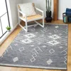 Safavieh Kilim Hand Made Area Rug, Charcoal / Ivory Bohemian Style Non-shedding In Gray