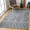 Safavieh Kilim Hand Made Area Rug, Charcoal / Ivory Bohemian Style Non-shedding In Gray
