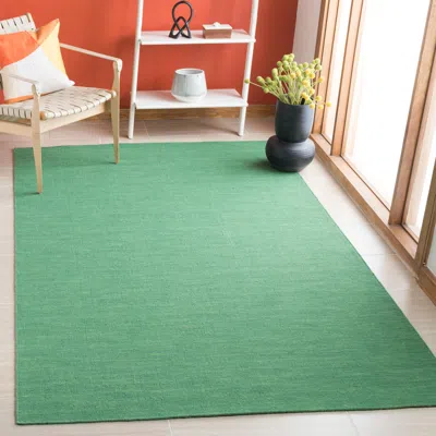 Safavieh Kilim Hand Made Area Rug, Green Solid / Tonal Style Non-shedding