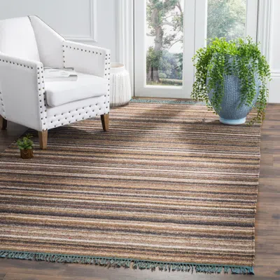 Safavieh Kilim Hand Made Area Rug, Grey / Purple Contemporary Style Non-shedding In Brown
