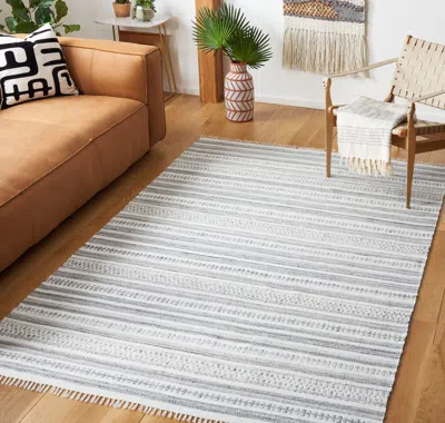 Safavieh Kilim Hand Made Area Rug, Ivory / Grey Contemporary Style Non-shedding In Gray