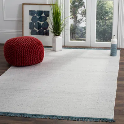 Safavieh Kilim Hand Made Area Rug, Ivory / Grey Solid / Tonal Style Non-shedding In White