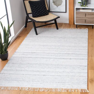 Safavieh Kilim Hand Made Area Rug, Ivory / Grey Solid / Tonal Style Non-shedding In Gray