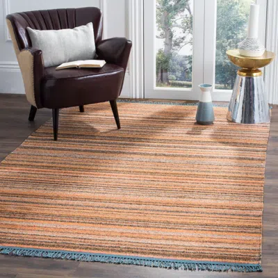 Safavieh Kilim Hand Made Area Rug, Light Pink / Grey Contemporary Style Non-shedding In Brown
