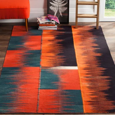 Safavieh Kilim Hand Made Area Rug, Multi Bohemian Style Non-shedding In Red