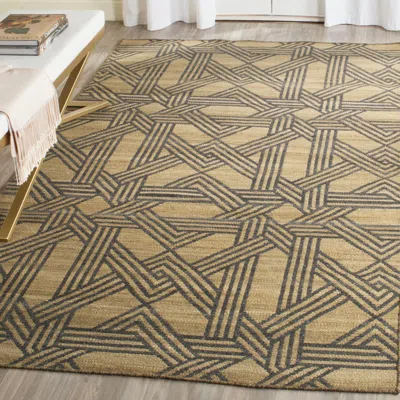 Safavieh Kilim Hand Made Area Rug, Olive / Grey Contemporary Style Non-shedding In Brown