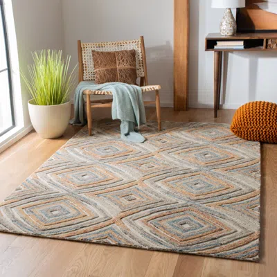 Safavieh Kilim Hand Made Area Rug, Sage / Gold Contemporary Style Non-shedding In Brown