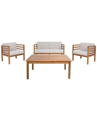 Safavieh Kinnell 4pc Outdoor Living Set In Neutral