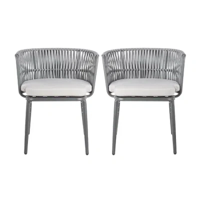 Safavieh Kiyan Outdoor Collection 2-pc. Lounge Chair In Gray