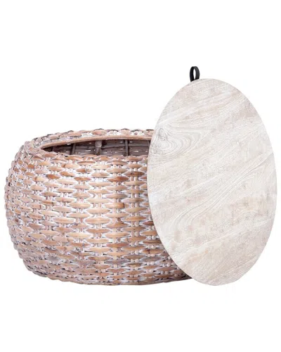 Safavieh Klarysa Wood And Rattan Coffee Table
