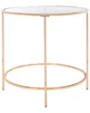 Safavieh Kolby Round Side Table In Gold