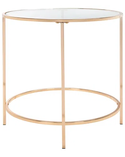 Safavieh Kolby Round Side Table In Gold