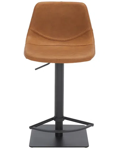 Safavieh Kynlee Gas-lift Bar Stool In Brown