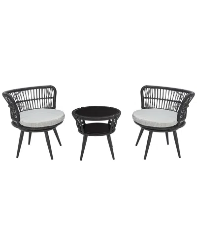 Safavieh Kyomi 3pc Lounge Set In Black