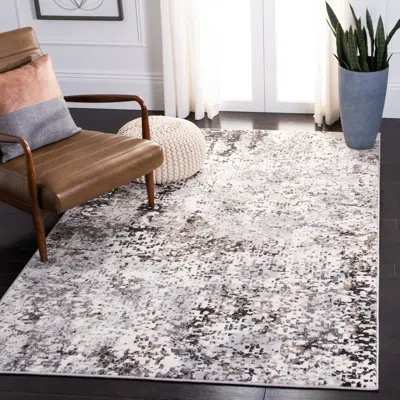 Safavieh Lagoon Machine Made Area Rug, Grey / Dark Grey Contemporary Style Easy Care In Gray