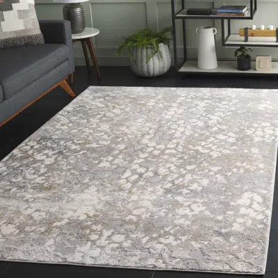 Safavieh Lagoon Machine Made Area Rug, Ivory / Grey Contemporary Style Easy Care In Gray