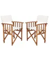 Safavieh Laguna Set Of 2 Director Chairs In White