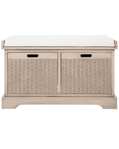 SAFAVIEH SAFAVIEH LANDERS 2- DRAWER CUSHIONED STORAGE BENCH