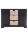 Safavieh Landers 2 Doors & 3 Removable Bask In Black