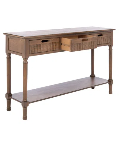 Safavieh Landers 3 Drawer Console In Brown