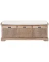 Safavieh Landers 3-drawer Cushion Bench In Brown
