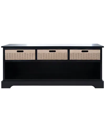 Safavieh Landers 3-drawer Storage Bench In Black